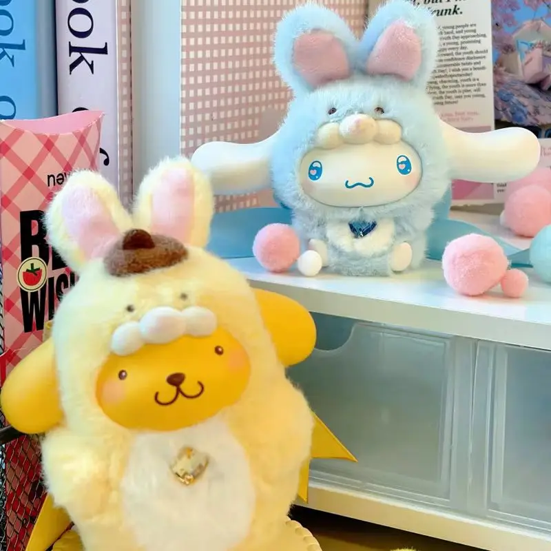 Sanrio Diamond Bunny Baby Series Plush Blind Box Doll Trendy Toy Bag Pendant Decoration Cute Cartoon Mystery Box Birthday Gift