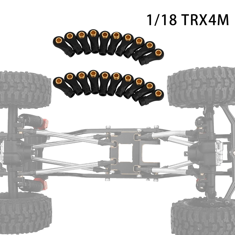 20Pcs M2 M2.5 Rod Straight Ends Plastic Link Balls Head Linkage Joint for 1/18 1/24 Scale RC Crawler Car SCX24 TRX4m RedCat Part