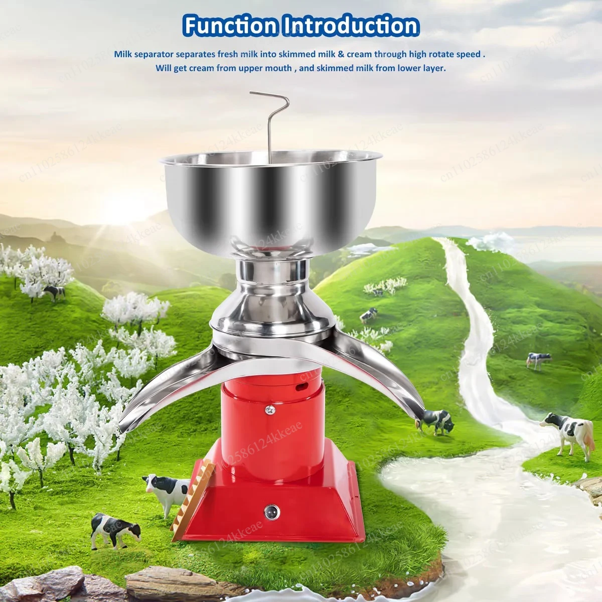Stainless Steel Electric Cream Separators Milk Separator Bowl Capacity