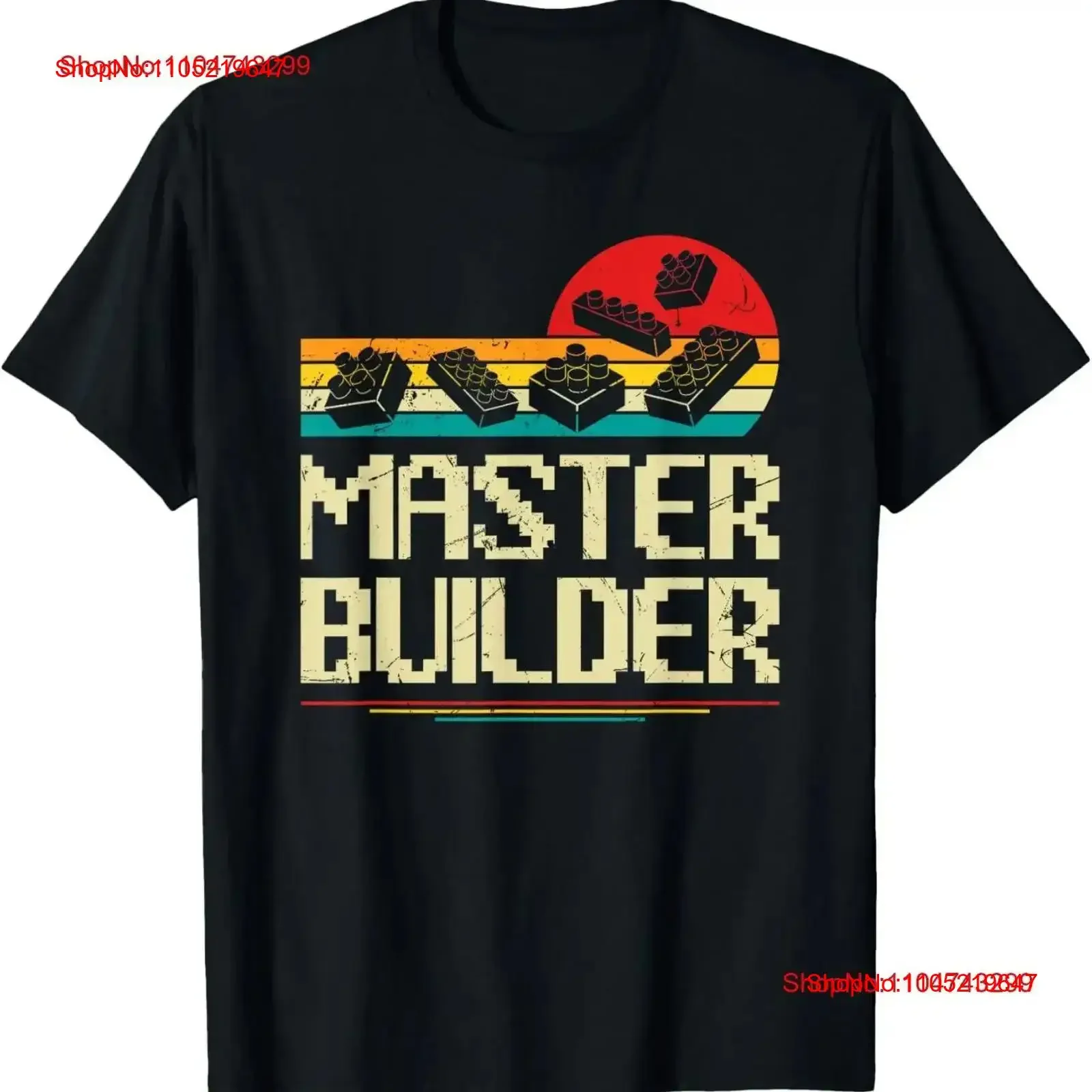 Master Builder Kids Block Building Brick T Shirt vintage Washed fashion Comfortable Versatile Top For Everyday Wear vintage