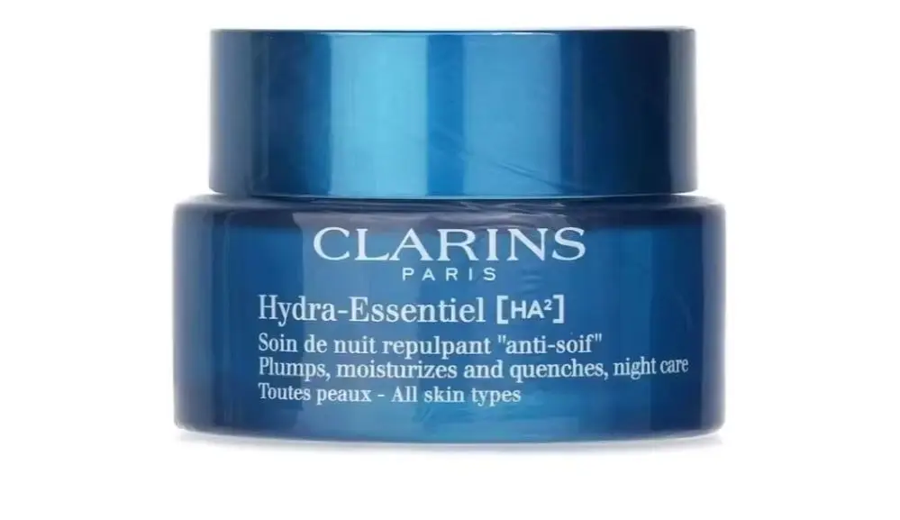 Clarins Hydra-Essentiel [HA²] Plumps, Moisturizes And Quenches Night Cream 50ml/1.7oz , All Skin Types, Original Skin Cares