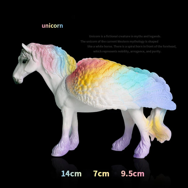 Simulation European Myths And Legends Of The Gods And Horses Pegasus Pegasus Unicorn Beast Static Animal Model Toys Ornaments