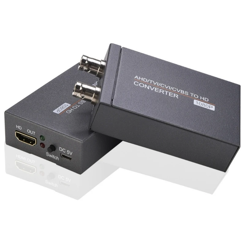 High Resolution BNC to HDMIcompatible Adapter Converts Multiple Video Formats Including AHDs CVIs TVIs CVBS