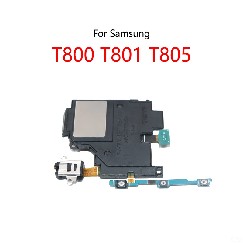 Headphone Audio Jack Ringer Buzzer Loud Speaker Power Switch Button Volume Button On / Off Flex Cable For Samsung T800 T801 T805