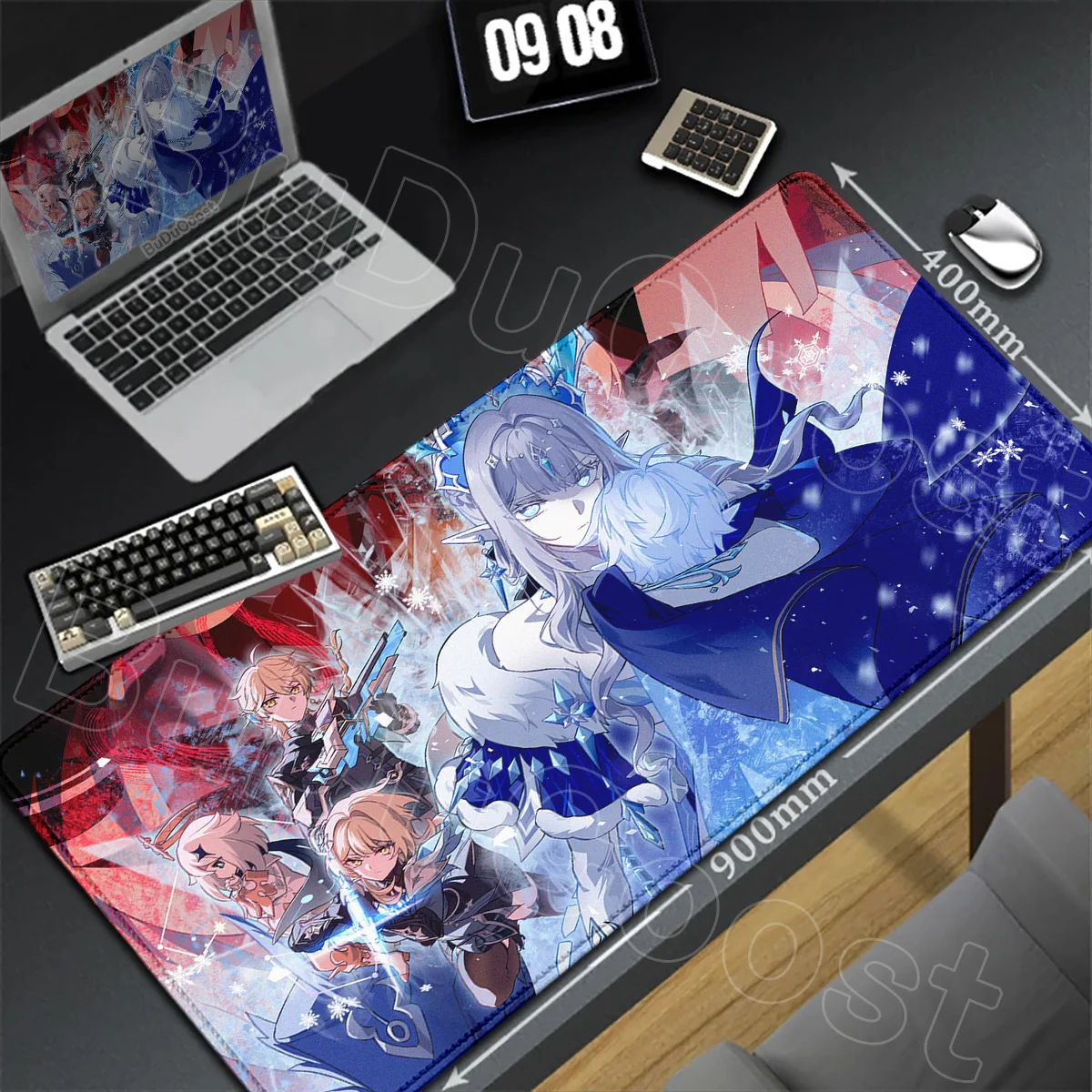 HD-Druck E-Sport Gamer Schreibtischunterlage 900x400mm Anime Schreibtischmatte Genshin Impact 2026 Neue Zaritsa Kaiserin von Snezhnaya Mauspad – Detail 18