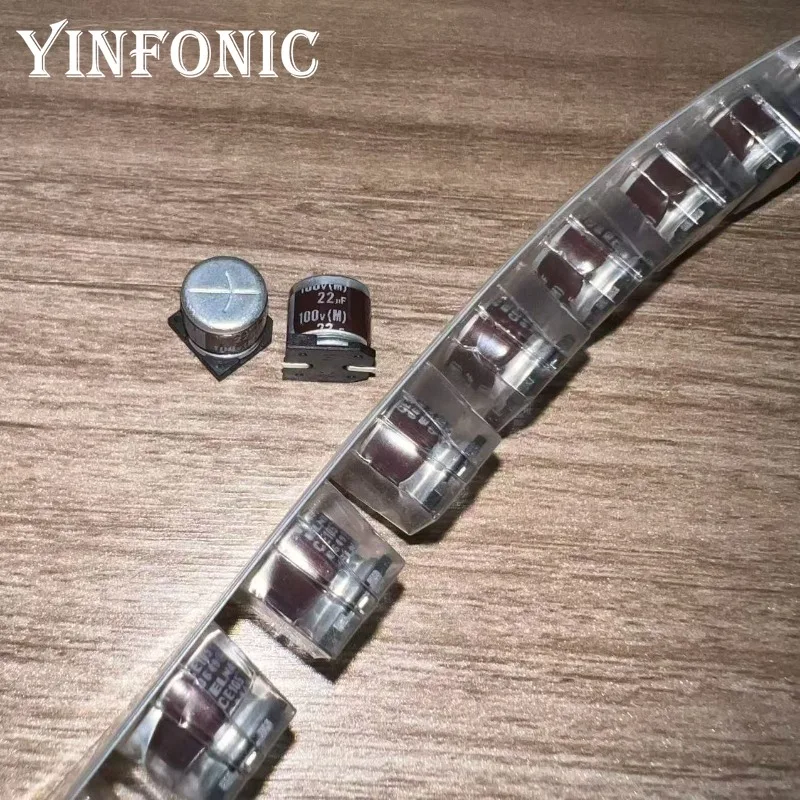 10 Pz/100 Pz Genuino ELNA 100V22uF RVJ Serie 10x10mm SMD Condensatore 22uF SMD Tipo di Chip Condensatori Elettrolitici In Alluminio