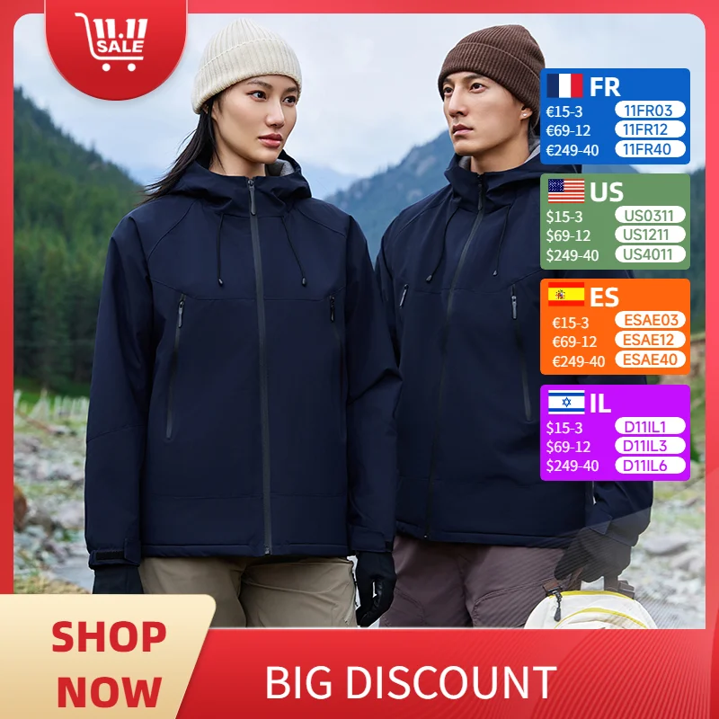 

Водонепроницаемая и ветрозащитная уличная куртка унисекс, альпинистская куртка с капюшоном, альпинистская куртка для кемпинга и пешего туризма, уличное снаряжение в парном стиле