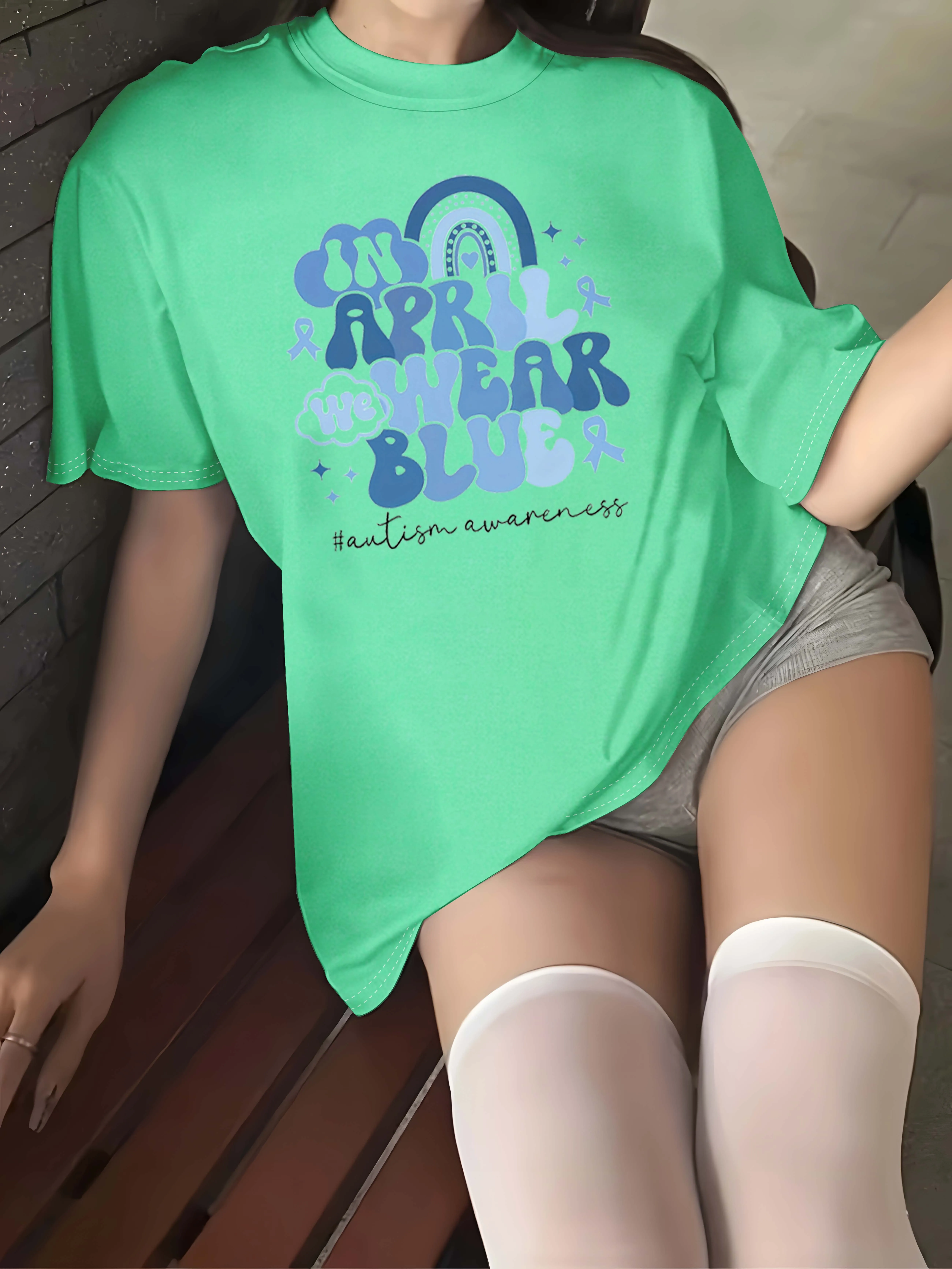 Prenda elegante de Advocacy de concienciación sobre el autismo de abril de talla grande