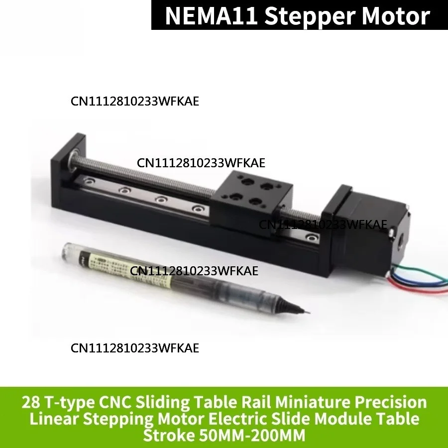 HOT Stroke 50MM-200MM  T-type CNC Sliding Table Rail Linear Stage Transport Guide Platform Stepper Motor