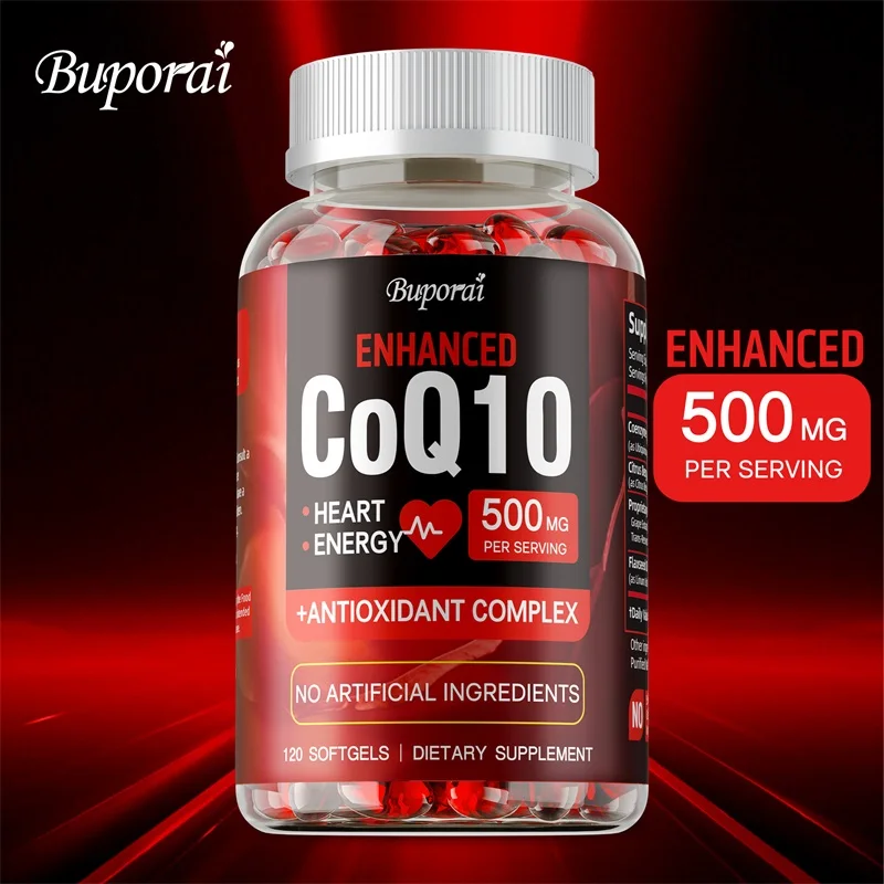 CoQ10 Supplement - Supports Heart and Cardiovascular Health, Anti-Aging, Energy Supplement, Gluten-Free, Non-GMO