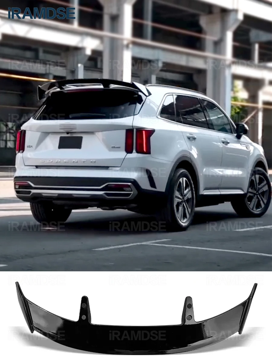 

Glossy Black Aerodynamic Spoiler for Kia Sorento Type TE Carbon Fiber Pattern Car Rear Exterior Accessory