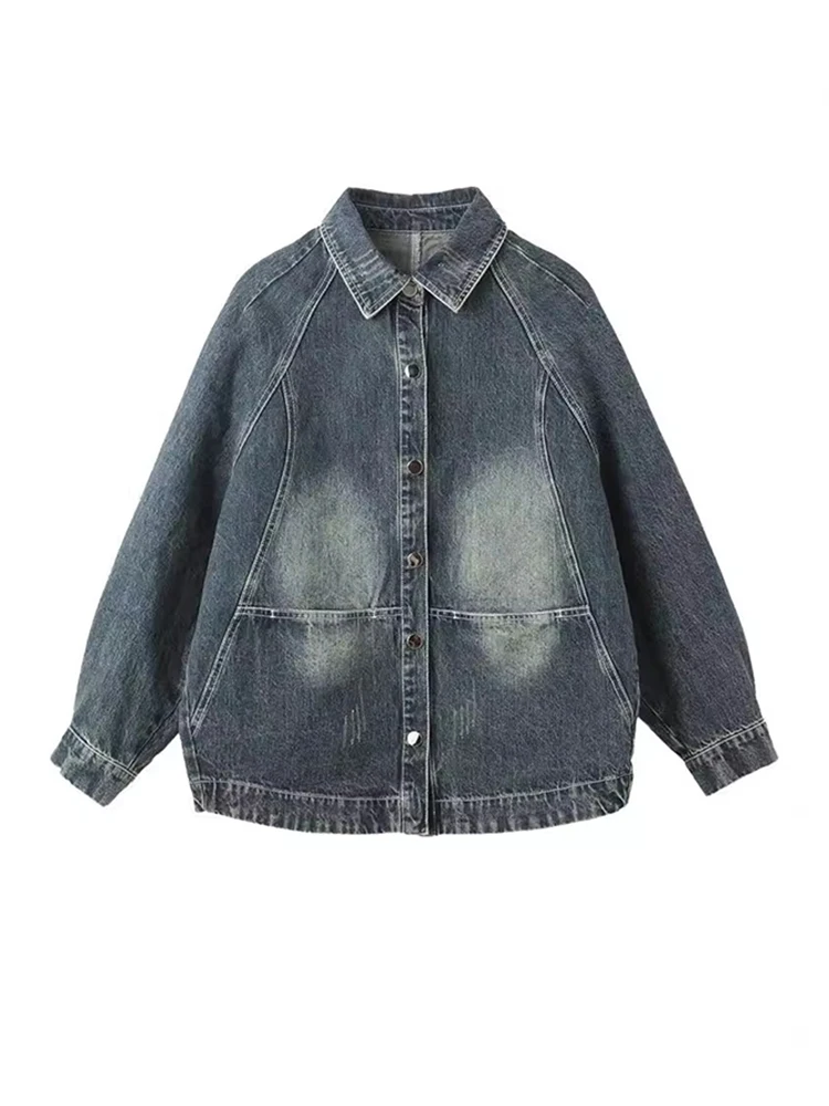 Max LuLu Korean Fall Vintage Denim Coats Womens Fashion Loose Ripped Jackets Ladies Casual Classic Outerwear Big Size Clothing