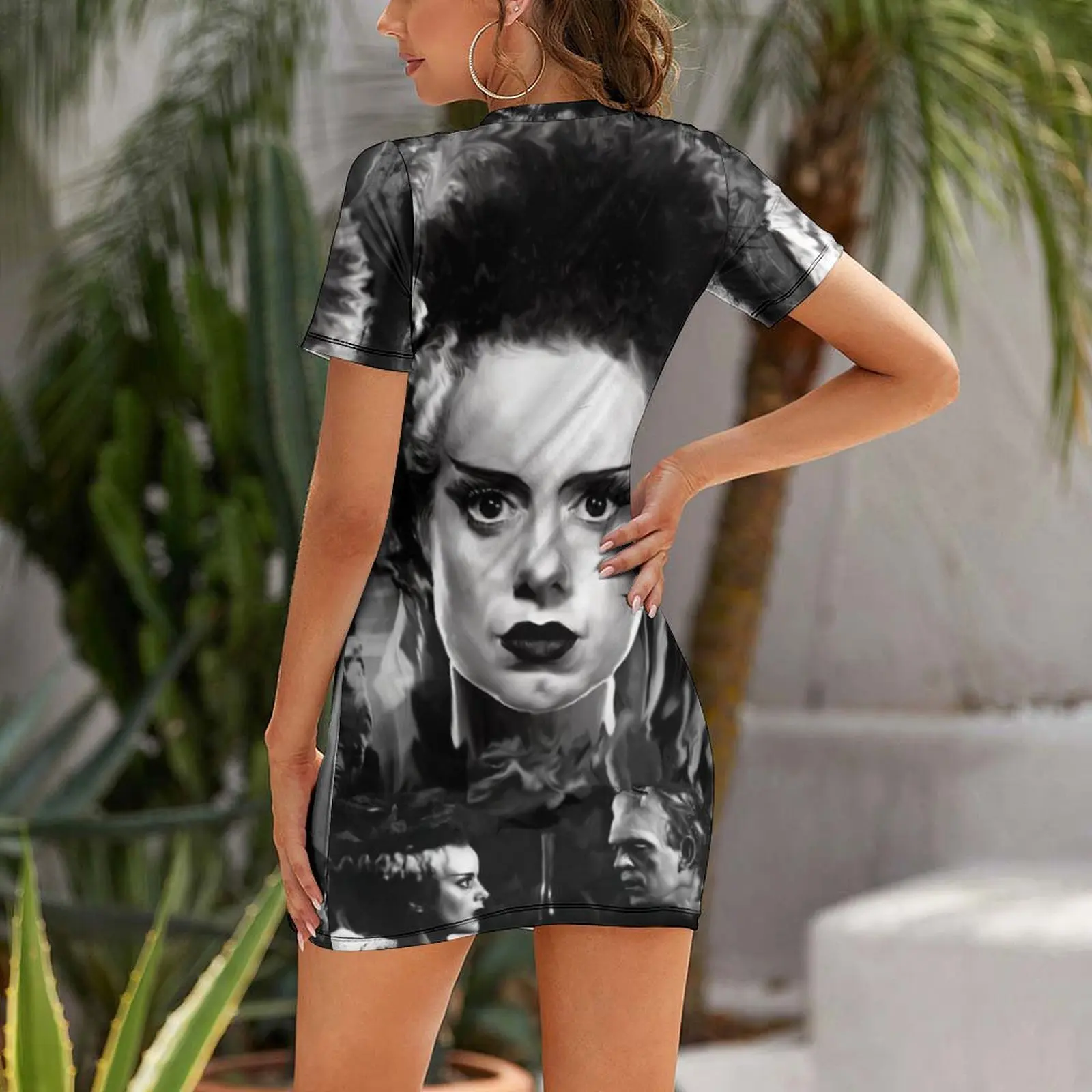 The Bride of Frankenstein Elsa Manchester Short Sleeved Dress dress women summer sexy dress elegant women's dresses sale