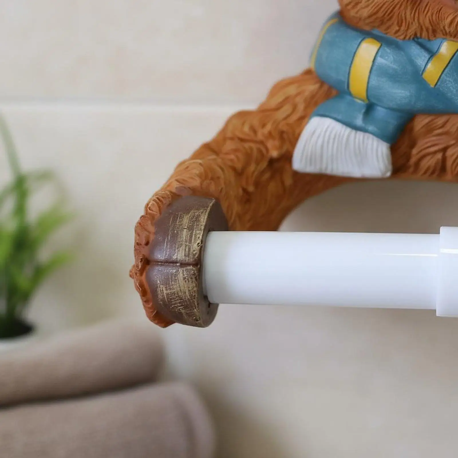 Rustic Resin Highland Cow Toilet Paper Holder Wall Decor Funny Animal Tissue Stand Farmhouse Bathroom Accessories Creative Roll