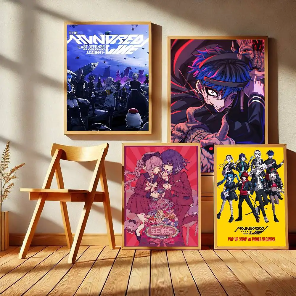 لعبة شعبية The Hundred Line-Last Defense Academy، مطبوعات وملصقات ذات نوعية جيدة، ملصق ورقي مقاوم للماء للمقهى #2