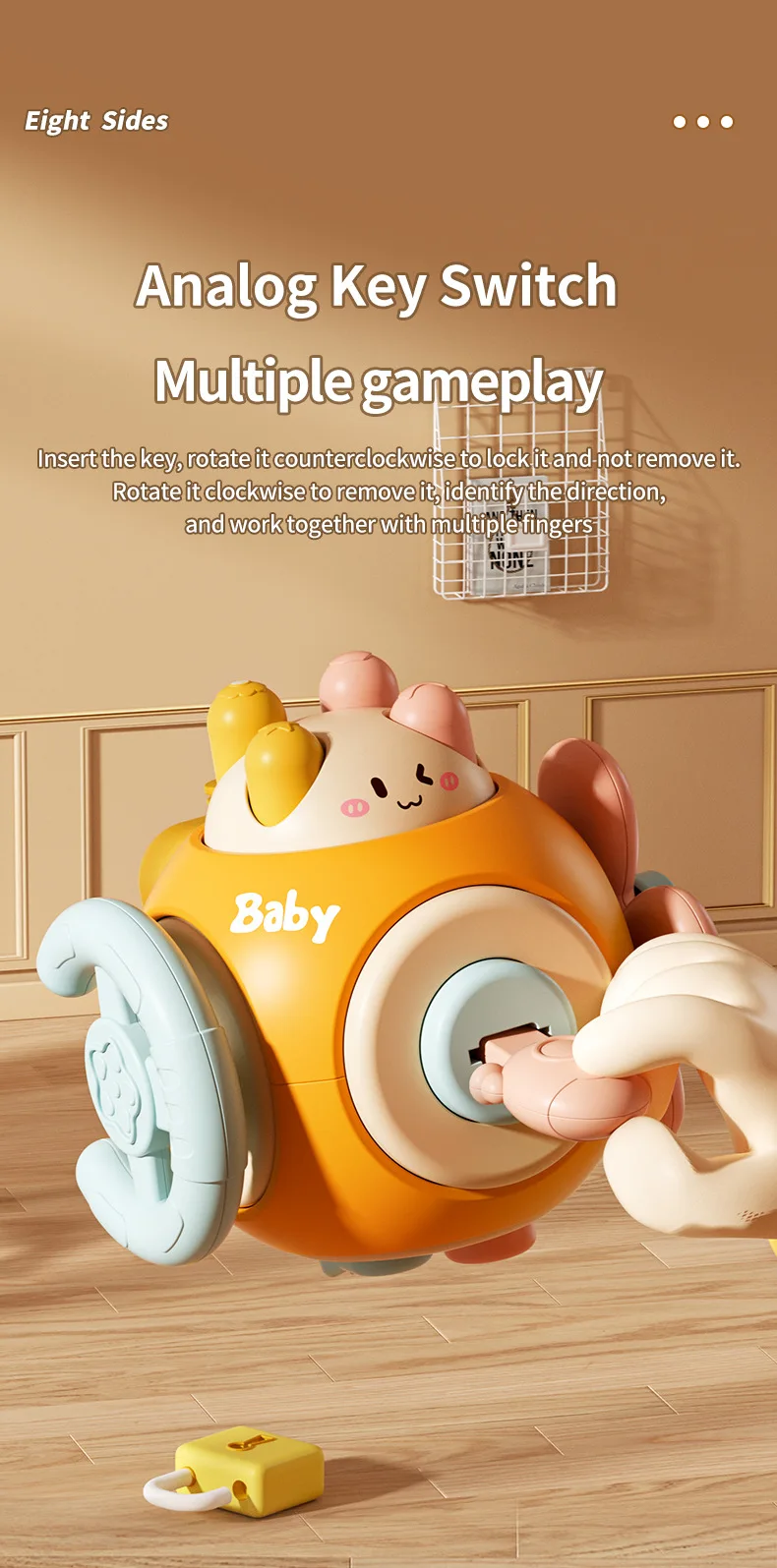Baby Montessori Beschäftigt Bord Sensorischen Beschäftigt Bord Baby Praxis Fähigkeiten Aktivität Cube Frühe Pädagogische Reise Spielzeug Für Kleinkinder 1-3 – Detail 15