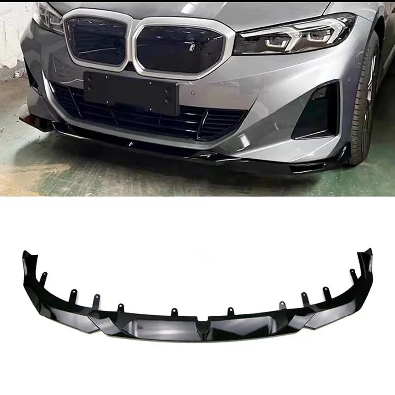 Car Front Bumper Splitter Lip Chin Spoiler Body Kit Diffuser Protector Guard For BMW I3 Electric 2022 2023 Exterior Accessories