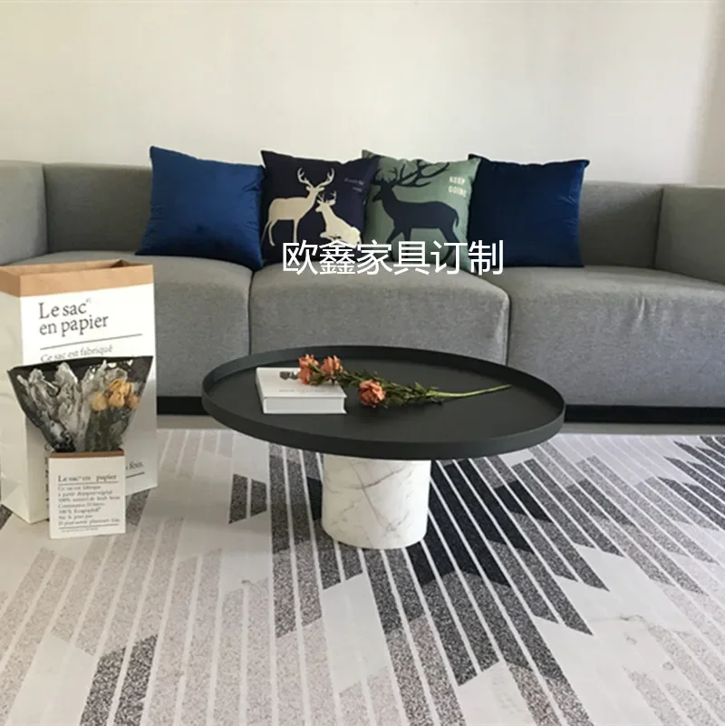 Hotel Villa Cafe Model Room Marble Metal Tea Table Side Table Corner Table Designer Combination