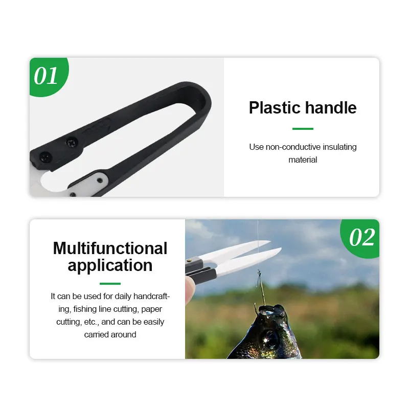 2pcs RELIFE RL-102 Haute Qualité Isolé En Céramique En Forme De U Ciseaux Pour Réparation Mobile Téléphone Outils