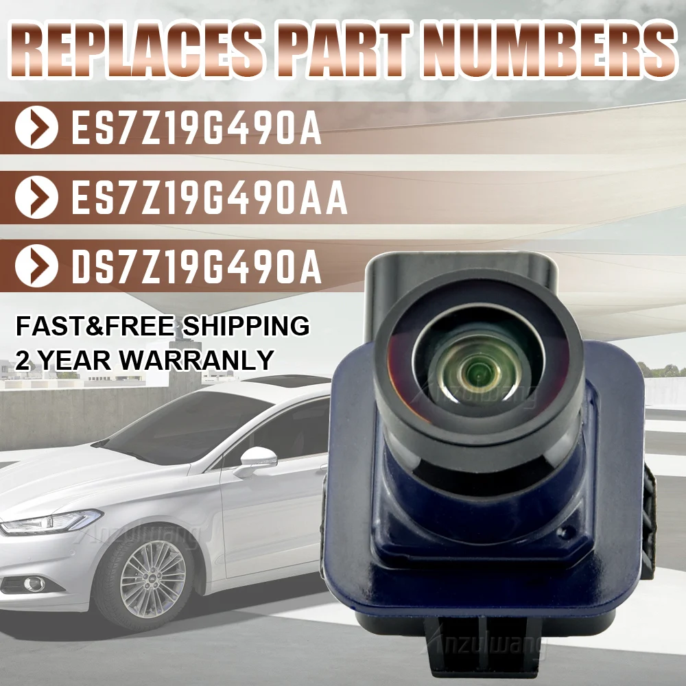 Câmera de estacionamento de backup reversa, câmera de visão traseira, ES7Z-19G490-A, ES7Z19G490A, 2013-2016, Ford Fusion, Mondeo, Novo