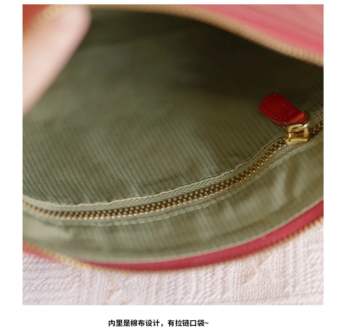 Handgefertigte Damen-Umhängetasche aus echtem Leder in Rot, für Outdoor-Partys, luxuriöse Schultertasche aus echtem Rindsleder – Detail 18