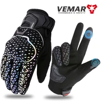 VEMAR-guantes de motocicleta reflectantes brillantes y coloridos para Motocross, protectores de TPU para ciclismo, pantalla táctil, Verano