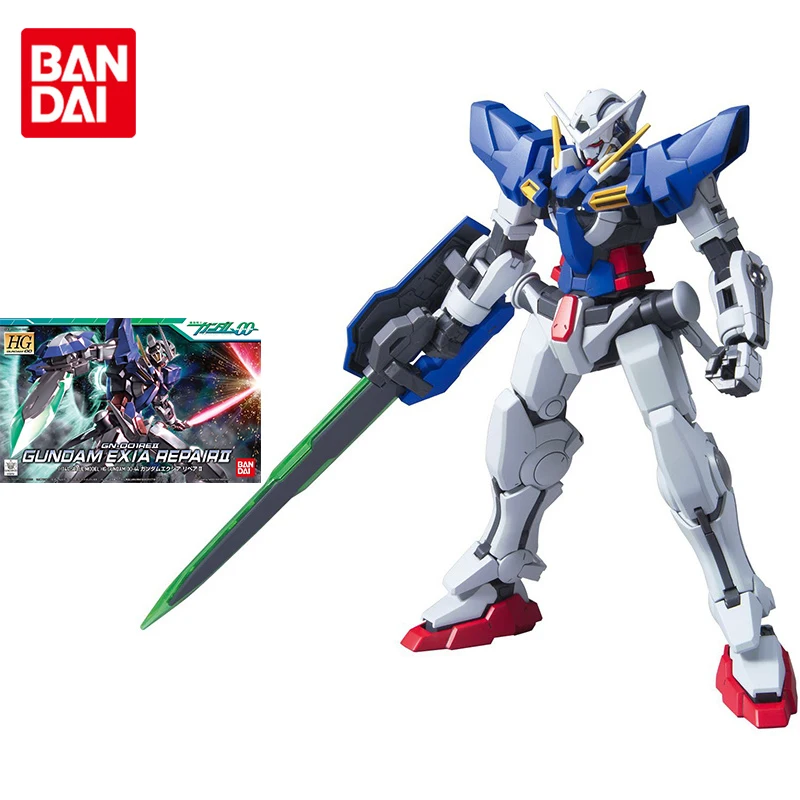 

Bandai Gundam Model Kit Anime Figure HG00 44 1/144 GM-001AE 2 Exia R2 Repair Genuine Gunpla Action Toy Figure Toys for Children