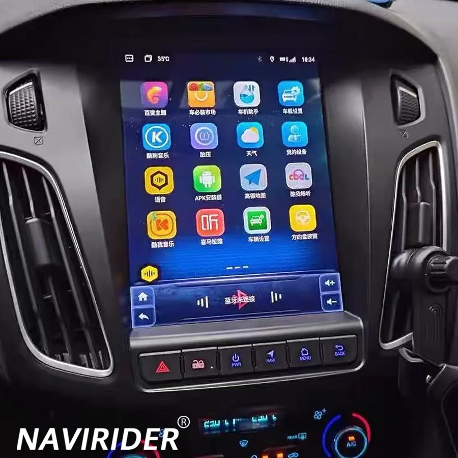 Tela Touch de 9.7\" para Ford Focus 3 MK3 2012-2019, Rádio de Carro Android15, Player de Vídeo Multimídia, GPS, Autorádio, Carplay, 4G, DSP
