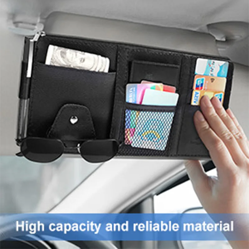 

Car visor organizer sunglasses pen card small file storage pouch For BMW i3 i4 i5 ix1 ix3 ix5 M3 M4 M5 M6 2010-2024 Decoration