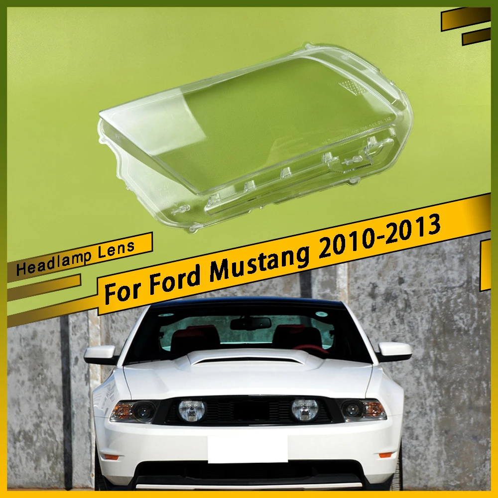 

Для Ford Mustang 2010 2011 2012 2013, прозрачная крышка фары, корпус абажура, чехол из плексигласа, замена оригинальных линз