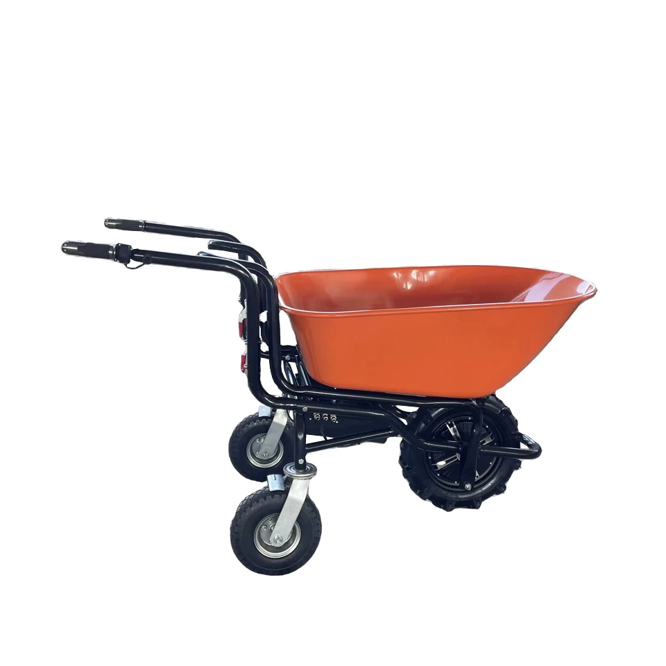 

Agricultural 3-wheeled Electric Wheelbarrow Construction Site Trolley Cart Sand Soil Garden Dump Trucks Powered Wheelbarrow