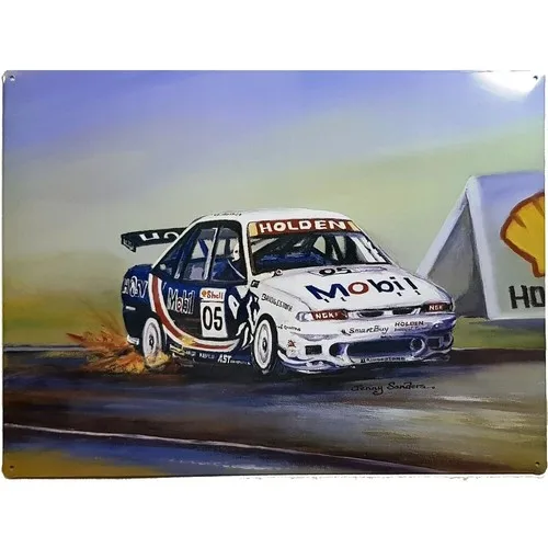 Peter Brock 05 Commodore Tin Sign 40x30cm by Jenny Sanders --Tin Sign