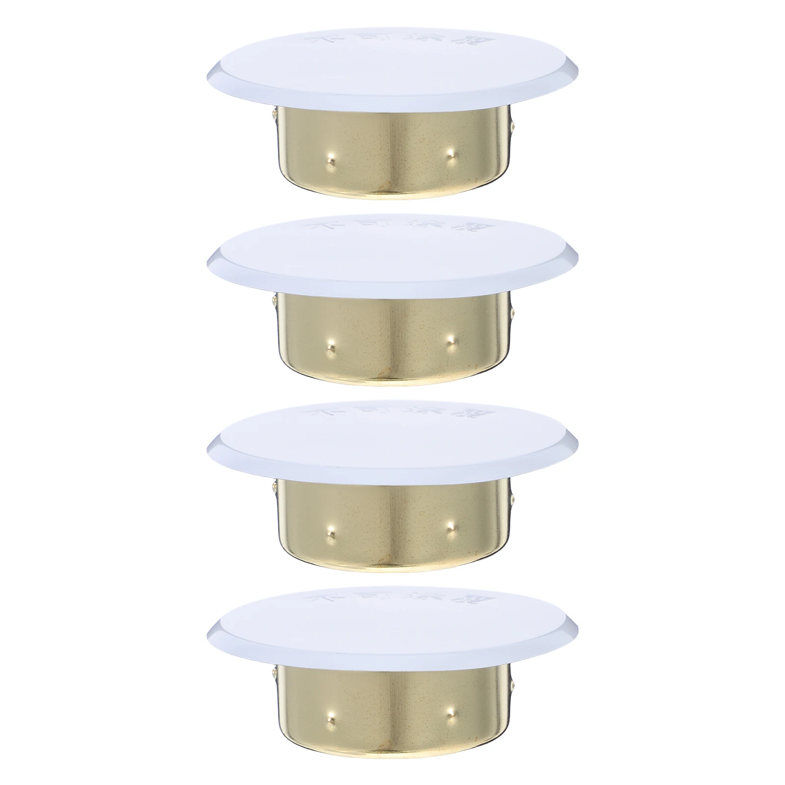 

4pcs Concealed Fire Sprinkler Covers Universal Fit For Residential Commercial Industrial Use Heat Resistant Durable Ceiling