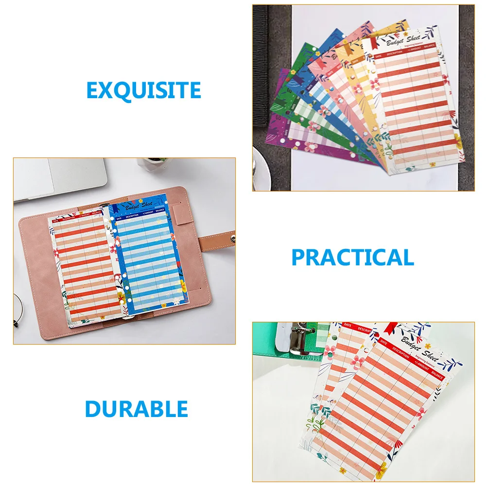 36 ورقة بطاقة استهلاك المواد الآمنة بطاقات تسجيل الميزانية قابلة لإعادة الاستخدام جهاز تعقب المغلف النقدي لإدارة المالية المنزلية