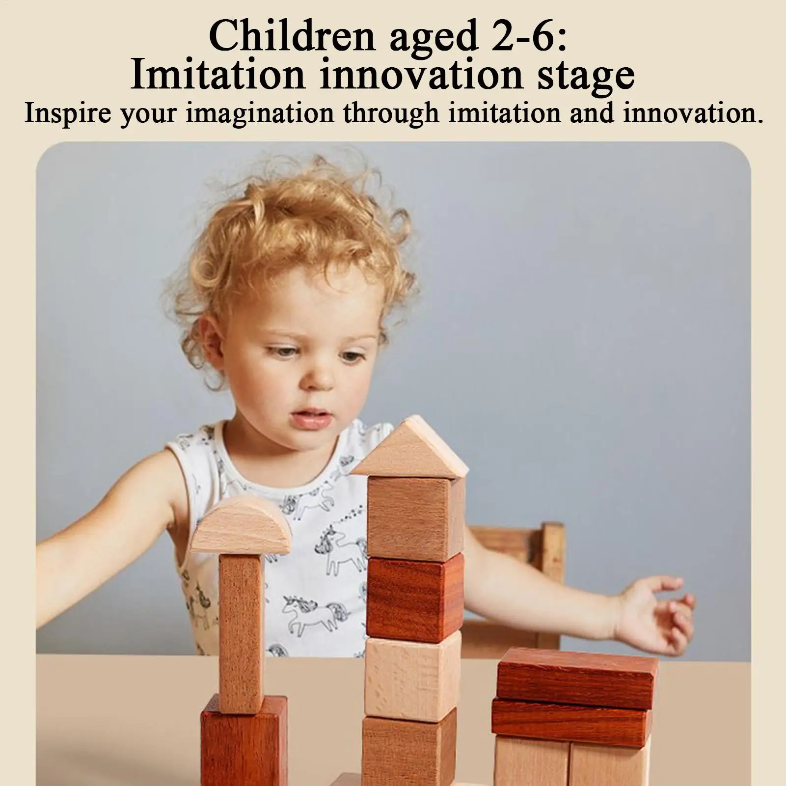 Wooden Stacking Blocks Educational Toys Stacking Game For Kids Ages 5-7 Boys Girls Home Nursery Classroom School Kindergarten