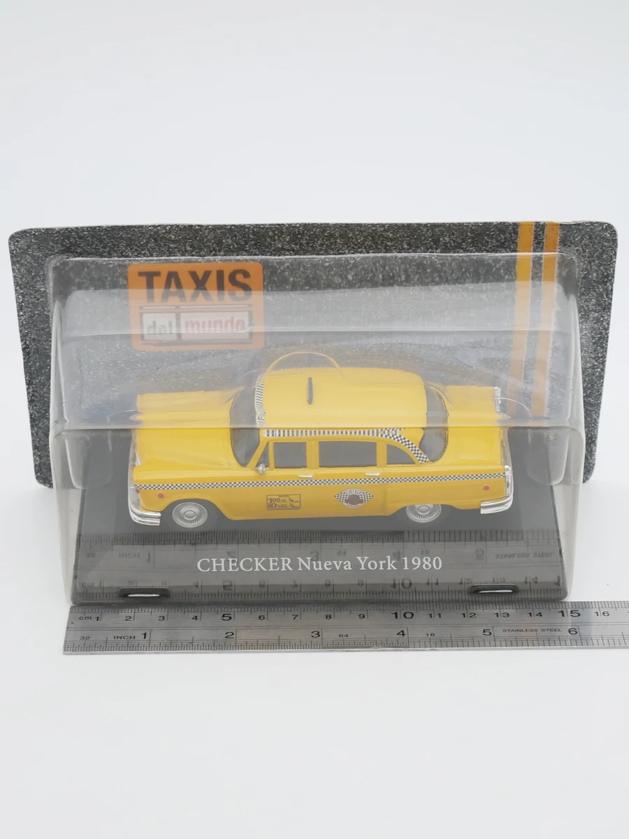 Ixo 1:43 Checker New York Taxi 1980 Diecast Car Model Metal Toy Vehicle