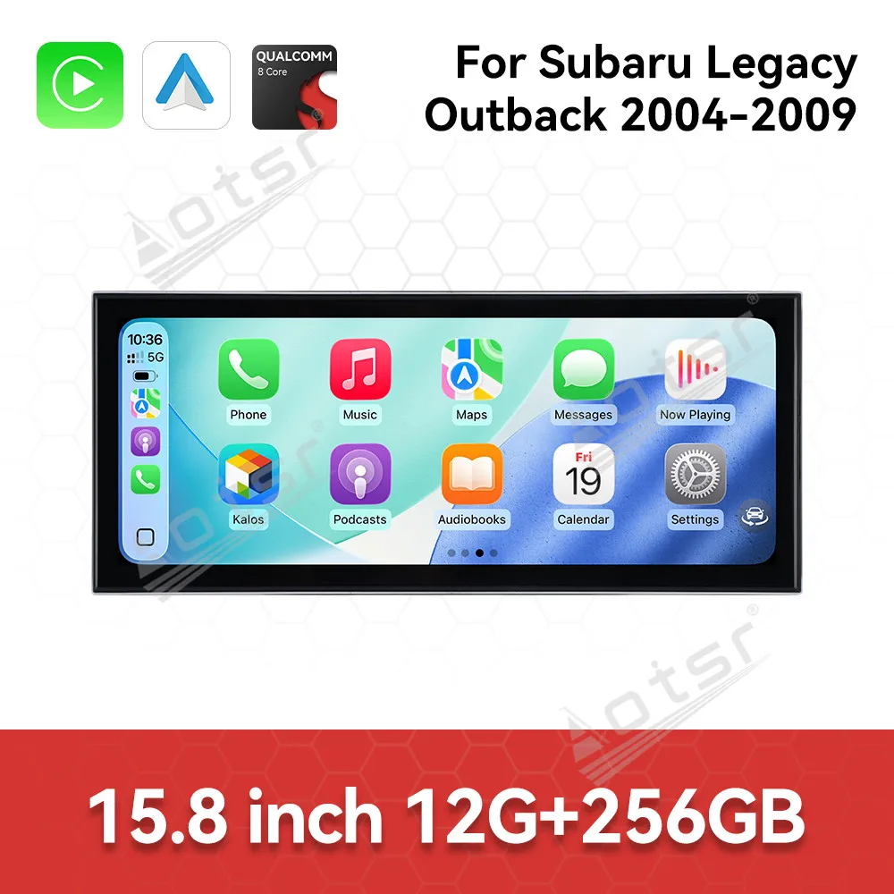 CarPlay 15.8’’ Android 15 For Subaru Legacy / Outback  2004–2009 Car Accessories  Navigation HD Screen Multimedia Player Head