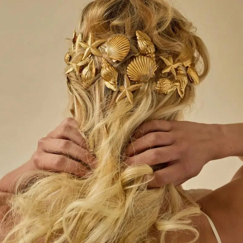 3 pçs 1/ na moda shell estrela do mar grampo de cabelo s y2k estilo férias grampos de cabelo feminino meninas metal lado bangs clipes acessórios para o cabelo presentes