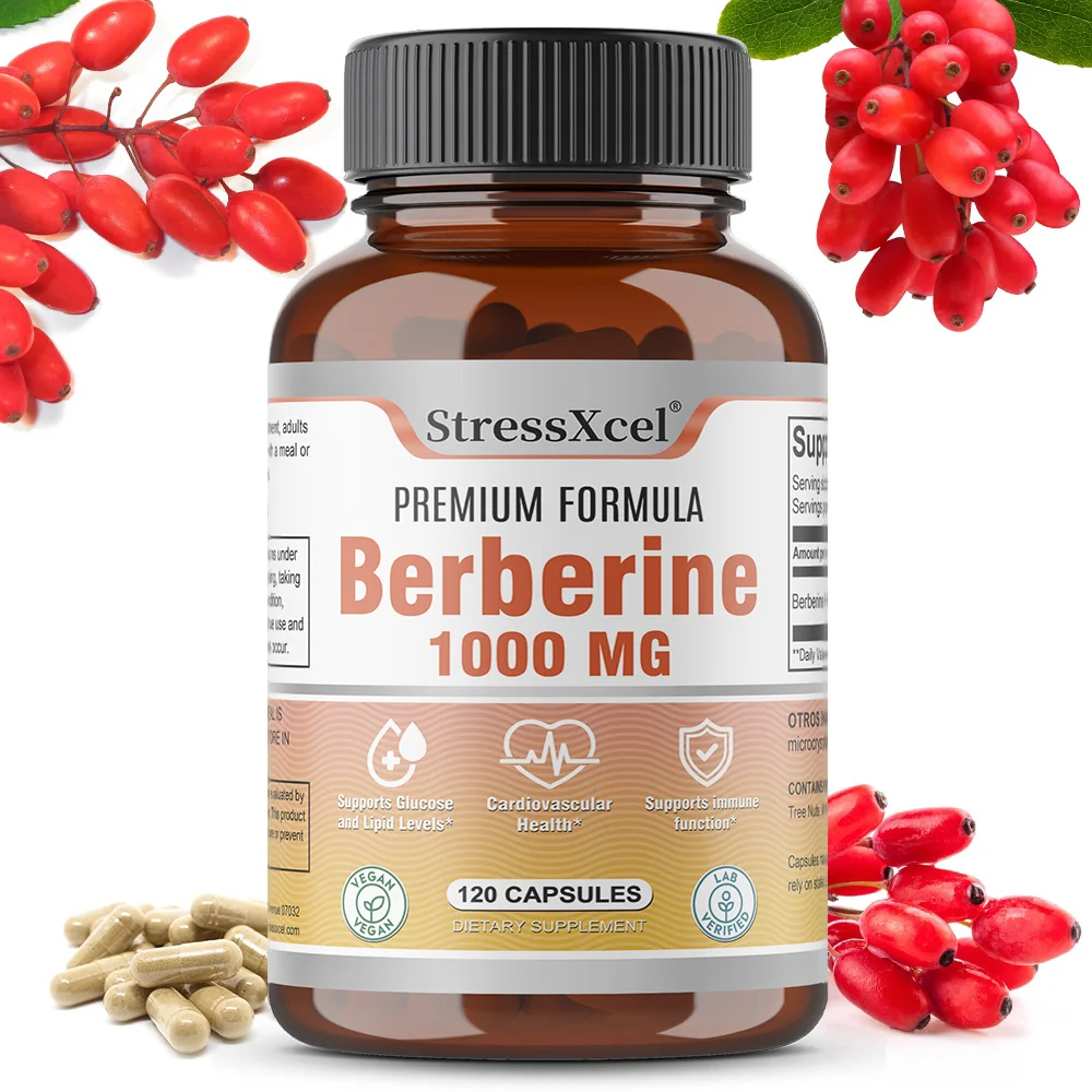 

Berberine 1000mg - Support Overall Health and Immune Function, Promote Digestion, Enhance Energy, Anti-oxidant and Anti-aging