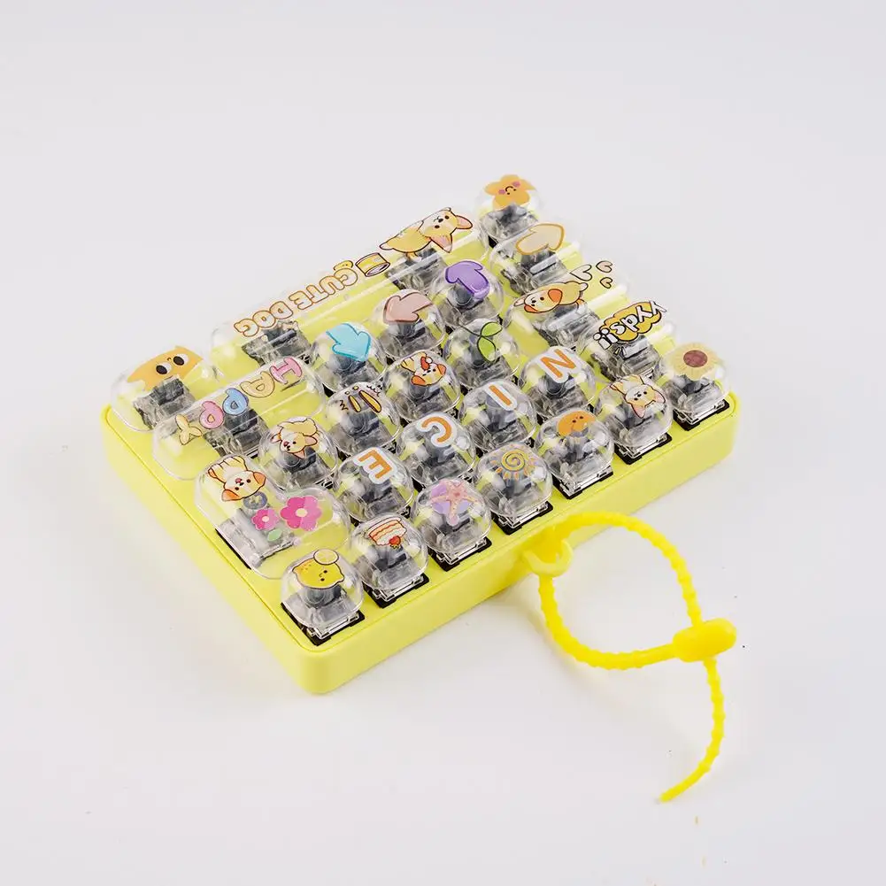Tastatur-Schlüsselanhänger, Cartoon-Knopf-Clicker, Stressabbau-Fidget, Schulranzen-Anhänger, Charm-Anhänger, Schlüsselzubehör, Geschenk ﻿ – Detail 26