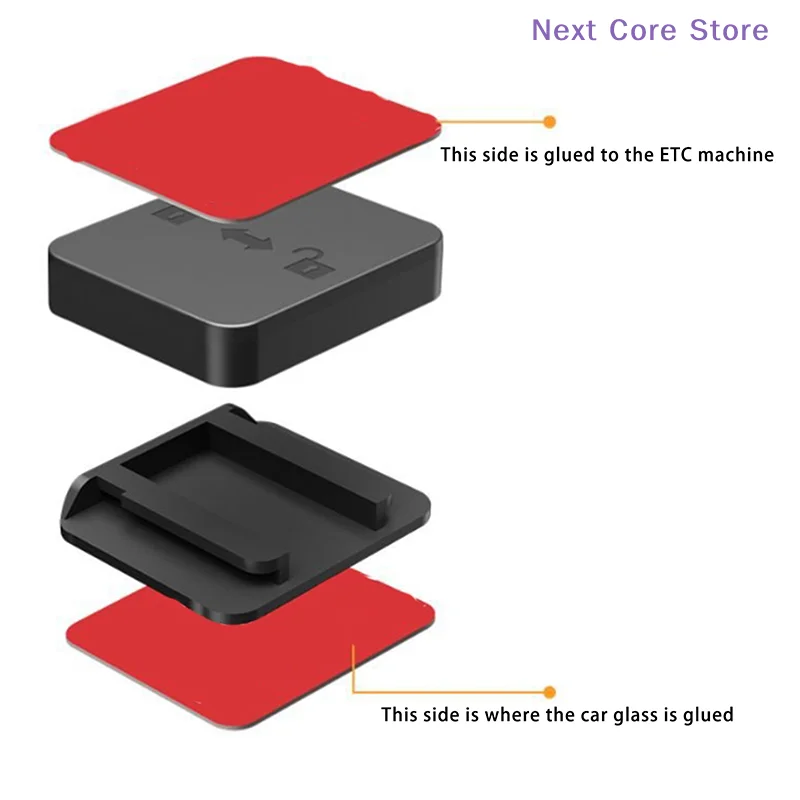[NC]Car Toll Pass Holder Adhesive Sticky ETC Bracket Adhesive Removable Easy Installation Compact Toll Pass Holder Windshield