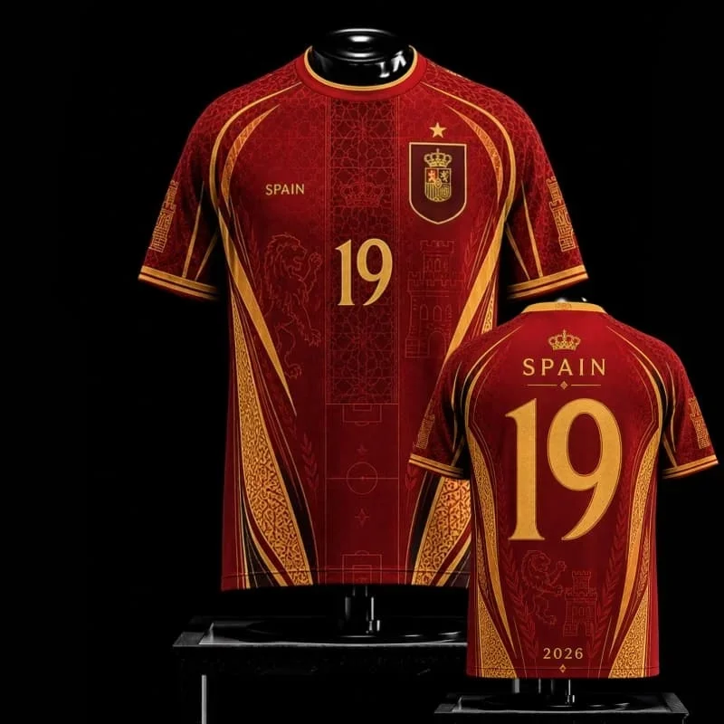 2026 Summer  New Spanish Lamin Yamal Commemorative Jersey, Unisex, Adult/Children's Gift, Sports/Casual T-shirt Family Matching