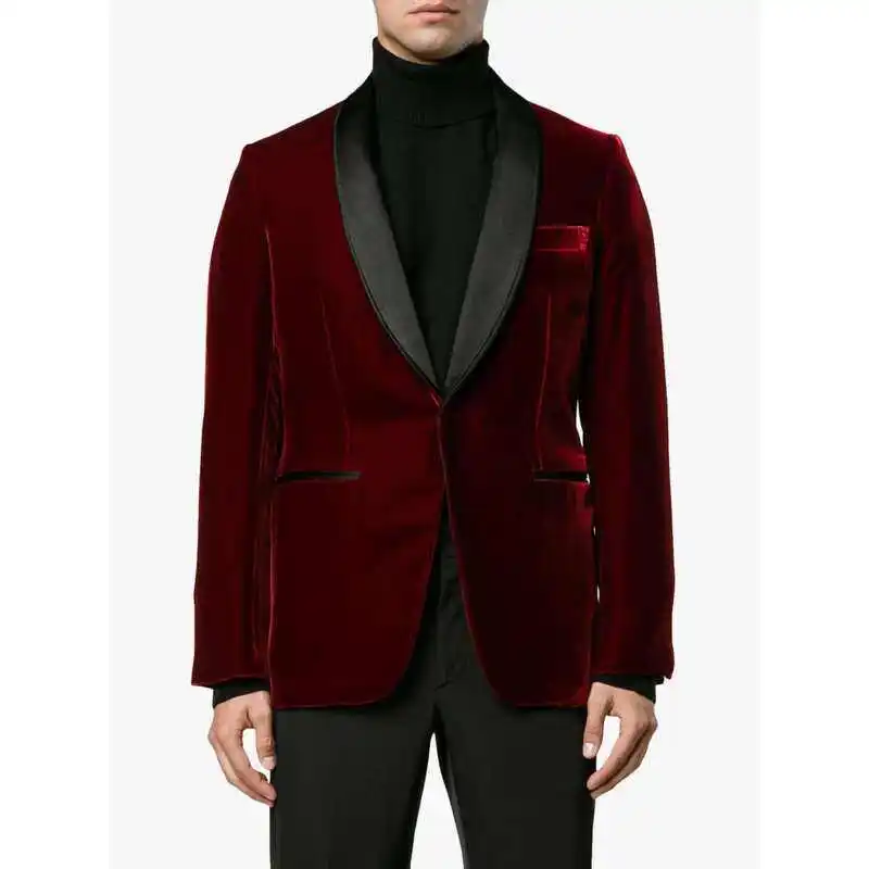 

Large Size Men's Velvet Suit Briti Sle Casual Wedding Host Ceremony Outfit Comfortable Breathable Spring Autumn Winter