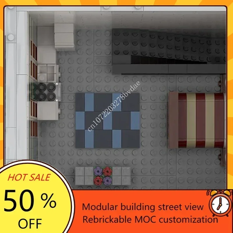 3058PCS 사용자 정의 MOC 모듈 형 에메랄드 레스토랑 스트리트 뷰 모델 사용자 정의 퍼즐 기술 DIY 조립 장난감 선물