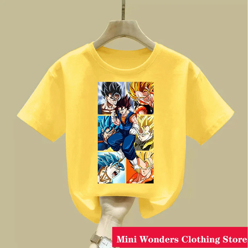 

Dragon Ball Z T-shirt Anime T shirts Child Tees Cartoon Goku T Shirts Boy Clothes Children's Tops Kids Summer Soft Short Sleeve