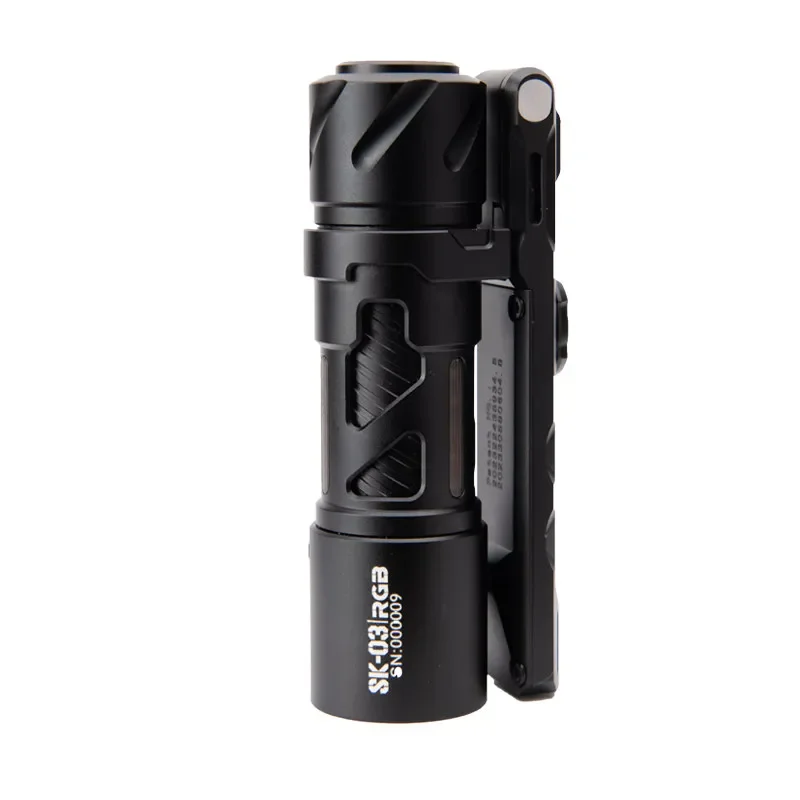 LOOP GEAR SK03 RGB1000LM EDC Flashlight, AA/USB-C Compact Bright Light for Camping, Hiking, Emergency, Power Outages