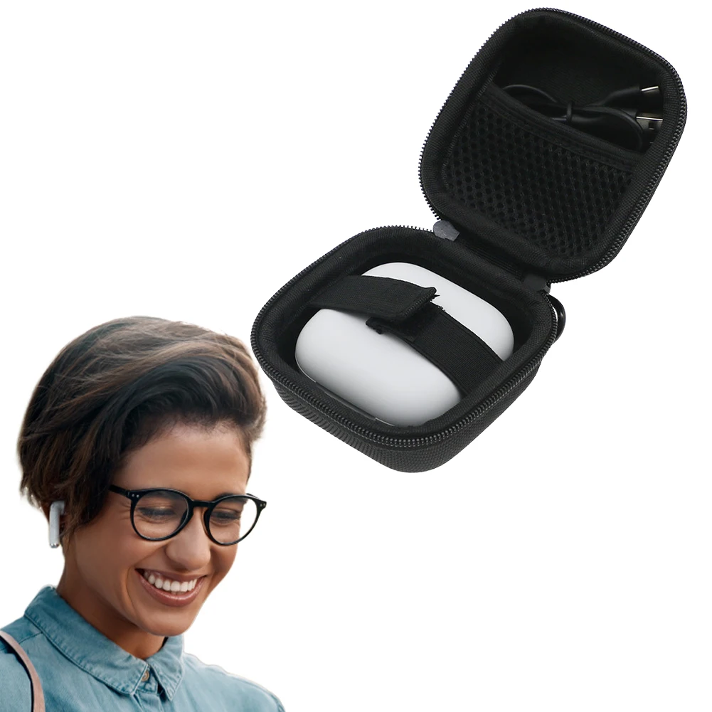 EVA Headphones Maleta de transporte, Shockproof Hard Travel Case com Mesh Pocket, Mosquetão para Shokz OpenFit Air Headsets