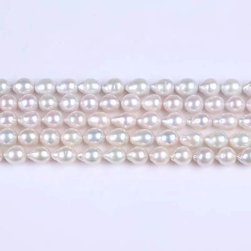 10-11mm high quality edison freshwater baroque pearl white color pearl