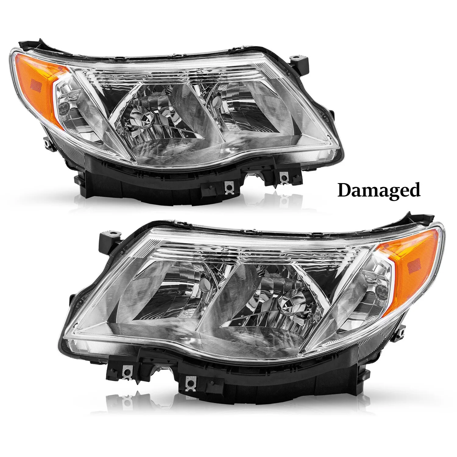 

For 2009-2013 Subaru Forester Halogen Headlights Headlamps Assembly Left+Right
