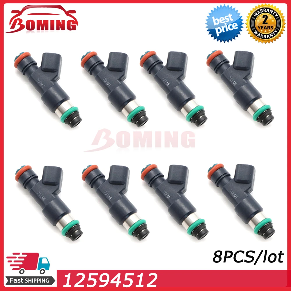 

8pcs/lot 12594512 Fuel Injector For Chevrolet Avalanche Express Silverado Suburban 1500 Tahoe GMC Savana 1500 5.3L V8 2007-2009